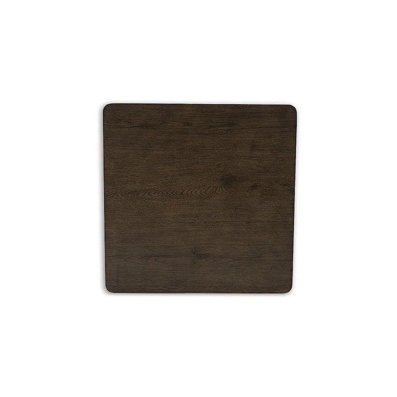 Mesa de centro cuadrada de color marrón oscuro - 42 W x 42 de profundidad x 18.63 de altura