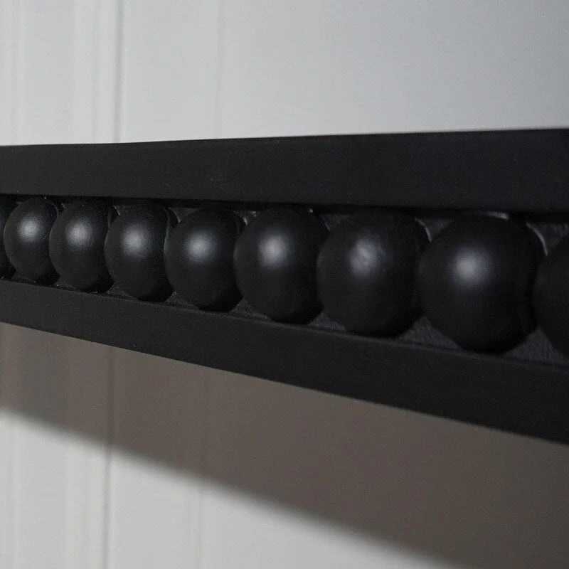 Mesa de entrada de 59, mesa curva estilo cascada, mesa consola con cuentas de madera