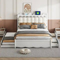 Cama de plataforma de madera con 2 cajones grandes y cama nido tamaño Twin-XL