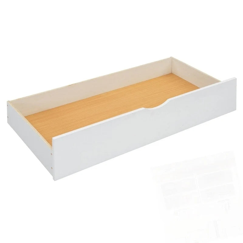 Cama de plataforma de madera con 2 cajones grandes y cama nido tamaño Twin-XL