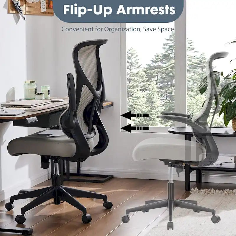 Fauteuil de bureau ergonomique confortable avec réglages pour un soutien et une détente optimaux.
