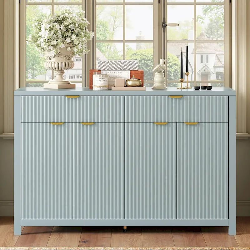 Aufbewahrungs-Sideboard mit höhenverstellbaren Einlegeböden auf 3 Ebenen