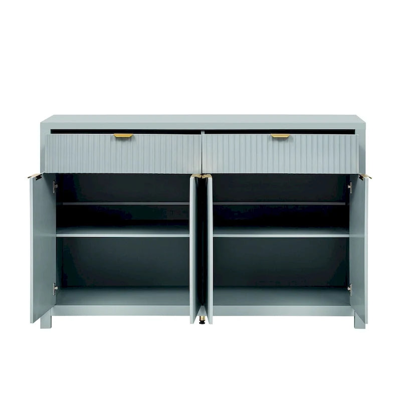 Aufbewahrungs-Sideboard mit höhenverstellbaren Einlegeböden auf 3 Ebenen