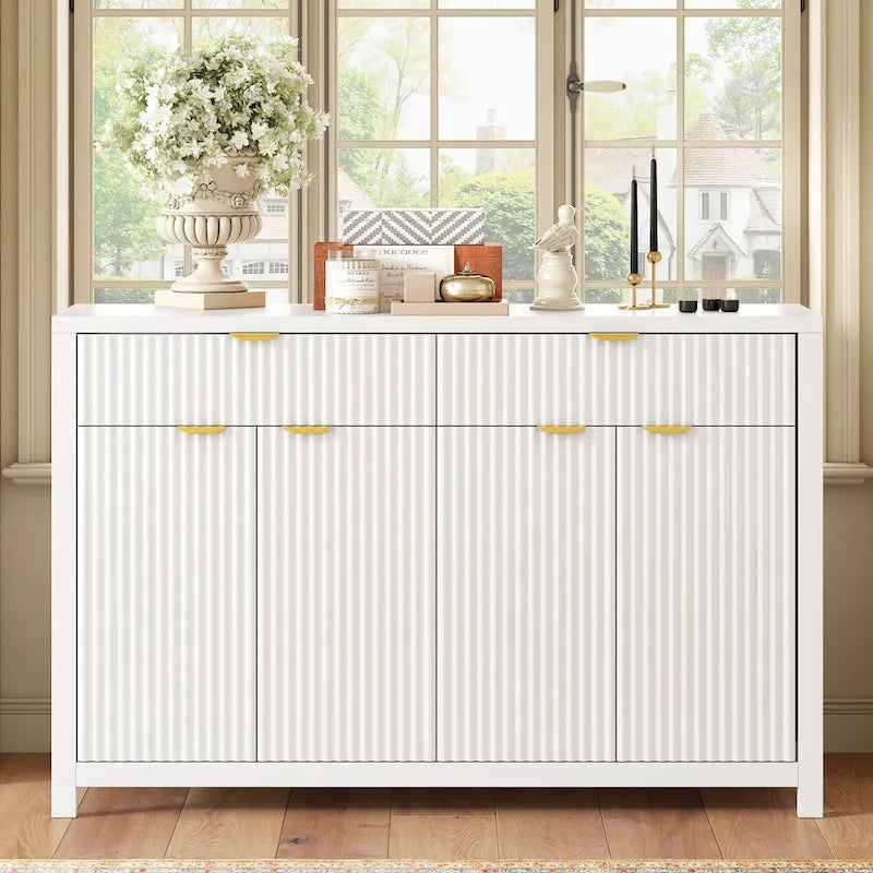 Aufbewahrungs-Sideboard mit höhenverstellbaren Einlegeböden auf 3 Ebenen