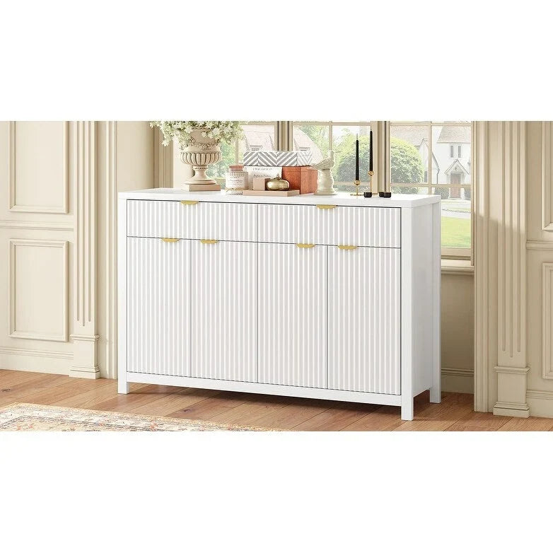 Aufbewahrungs-Sideboard mit höhenverstellbaren Einlegeböden auf 3 Ebenen