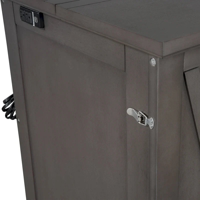 Wandklappbett-Schrank aus massivem Kiefernholz mit Ladestation und großer Aufbewahrungsschublade