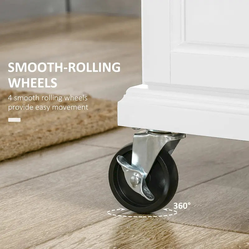 Isla de cocina con ruedas, carrito de cocina móvil con encimera de acero inoxidable, cajón, toallero y especiero