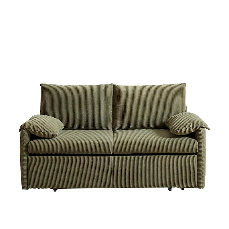 64.5 Zweisitzer-Sofa mit Ausziehbett, wandelbares Cord-Schlafsofa
