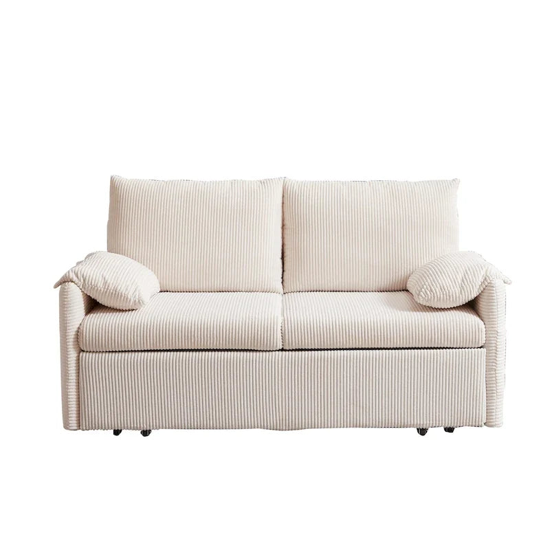 64.5 Zweisitzer-Sofa mit Ausziehbett, wandelbares Cord-Schlafsofa