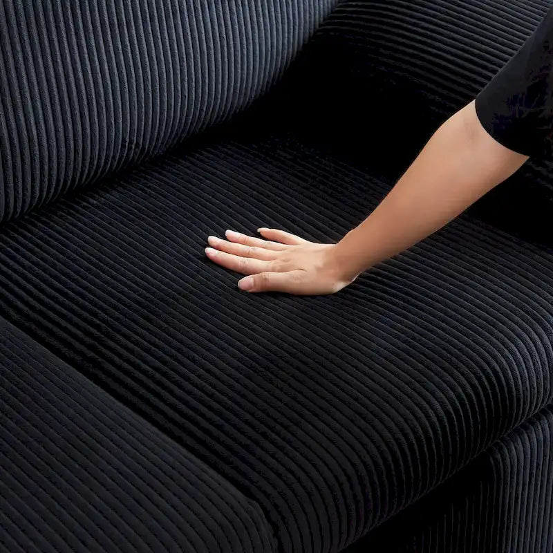 Canapé deux places 64.5 avec lit escamotable, canapé-lit convertible en velours côtelé