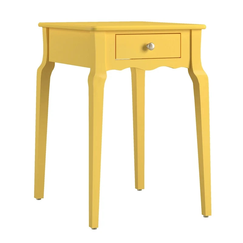 Mesa auxiliar de madera con almacenamiento y 1 cajón