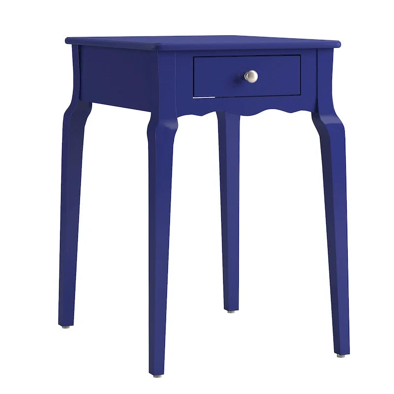 Mesa auxiliar de madera con almacenamiento y 1 cajón