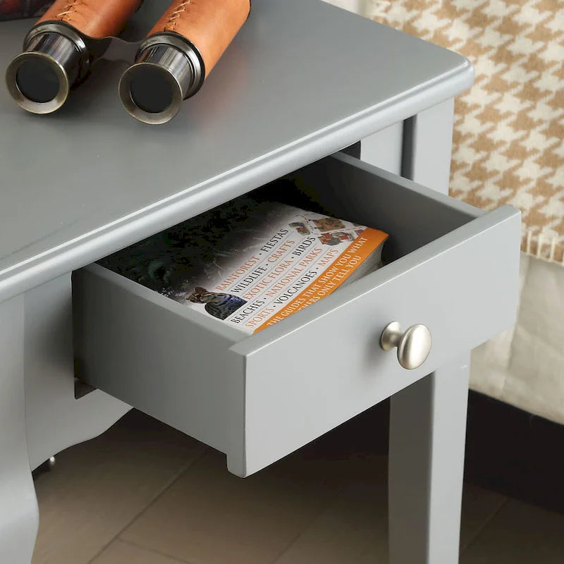 Table d’appoint en bois avec rangement et 1 tiroir