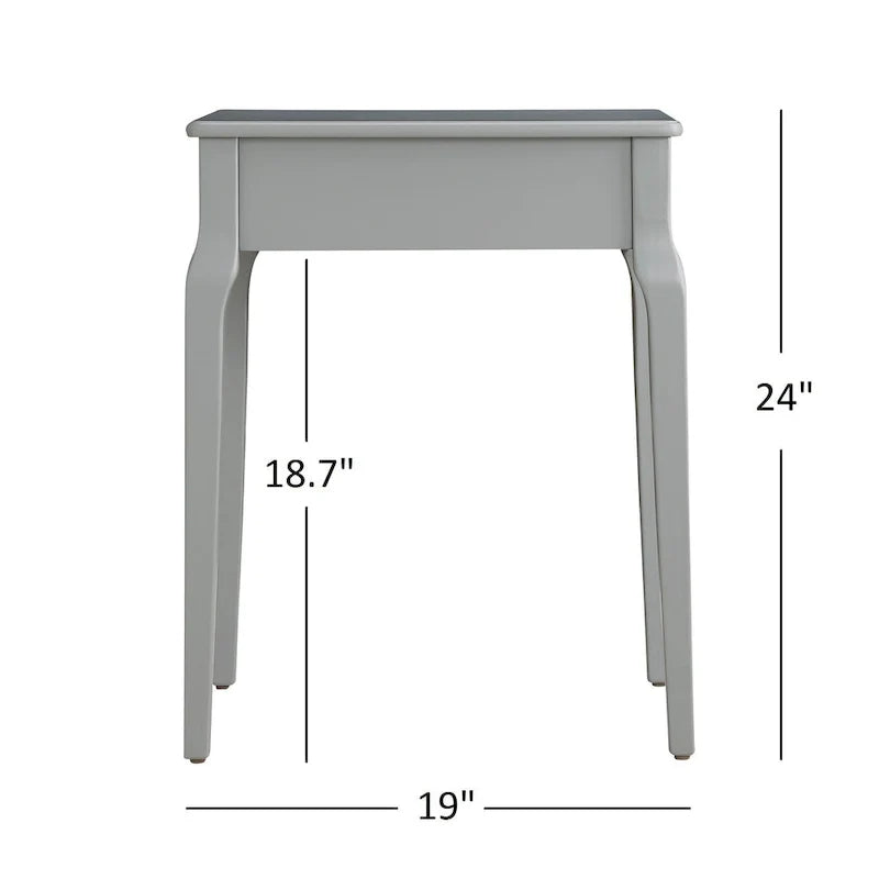 Table d’appoint en bois avec rangement et 1 tiroir
