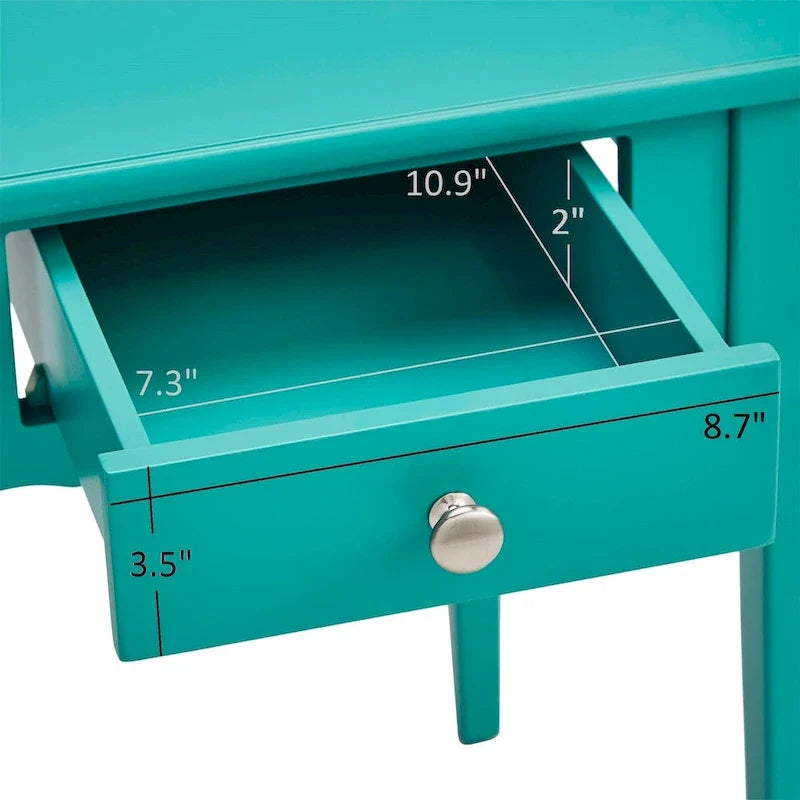 Table d’appoint en bois avec rangement et 1 tiroir