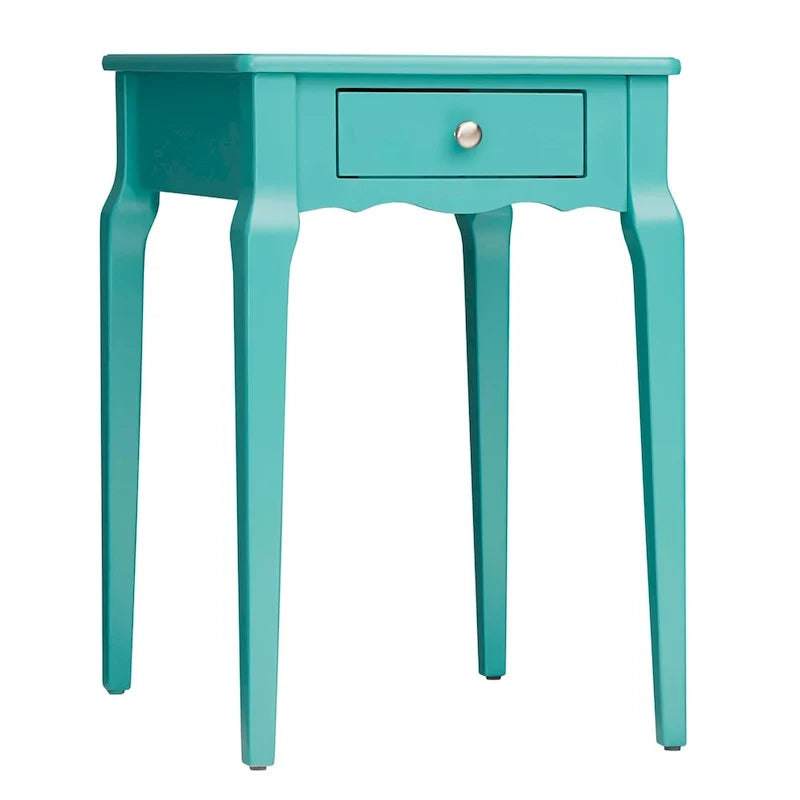 Table d’appoint en bois avec rangement et 1 tiroir