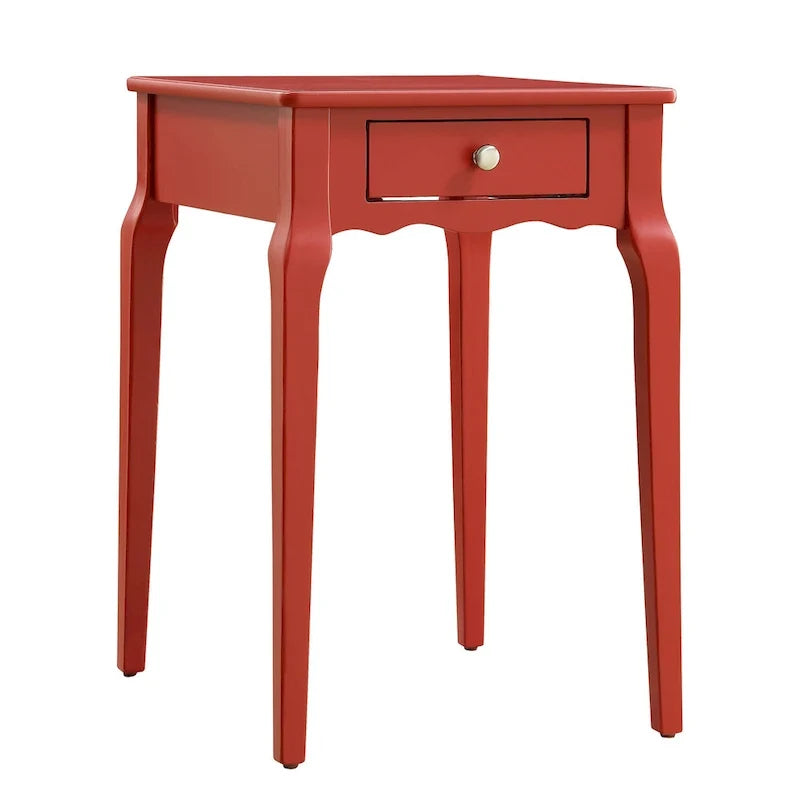Table d’appoint en bois avec rangement et 1 tiroir