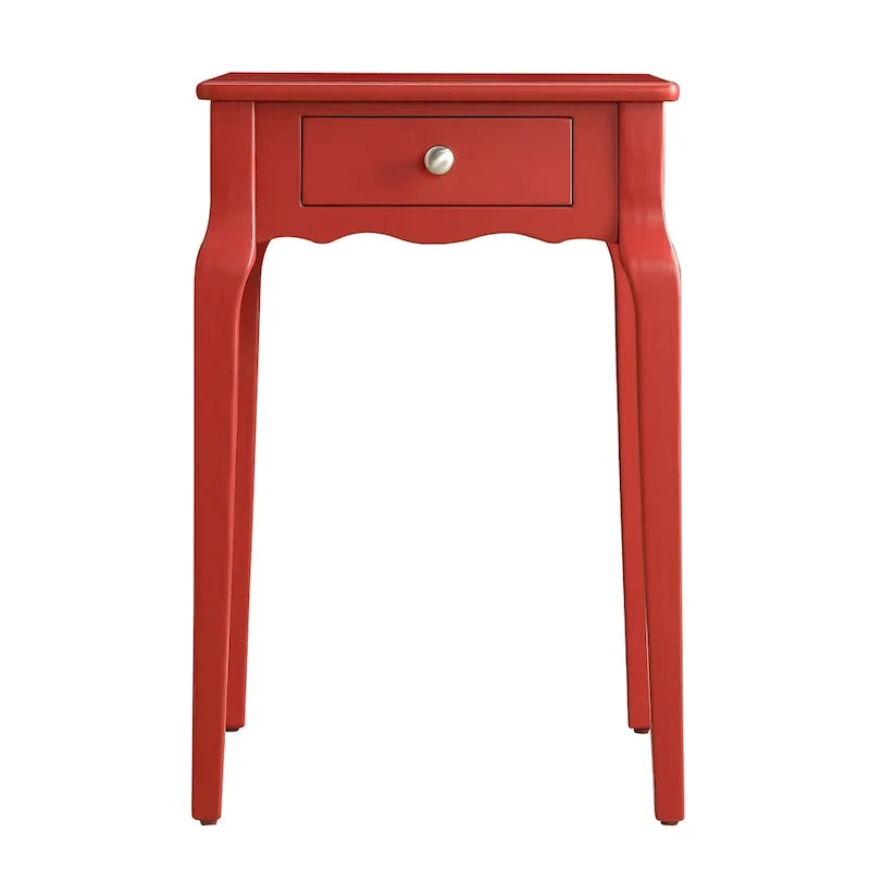 Table d’appoint en bois avec rangement et 1 tiroir