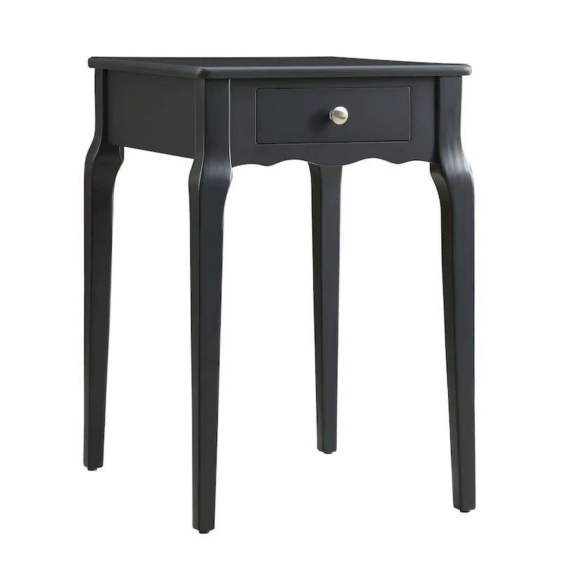 Table d’appoint en bois avec rangement et 1 tiroir