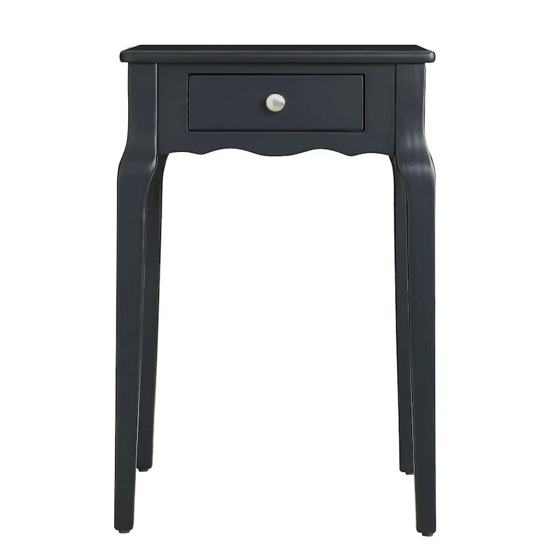Table d’appoint en bois avec rangement et 1 tiroir