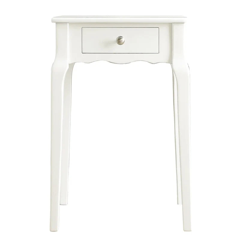 Table d’appoint en bois avec rangement et 1 tiroir