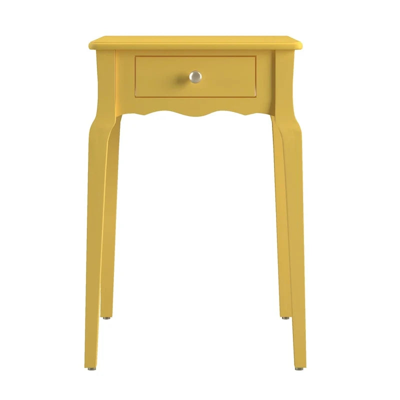 Table d’appoint en bois avec rangement et 1 tiroir