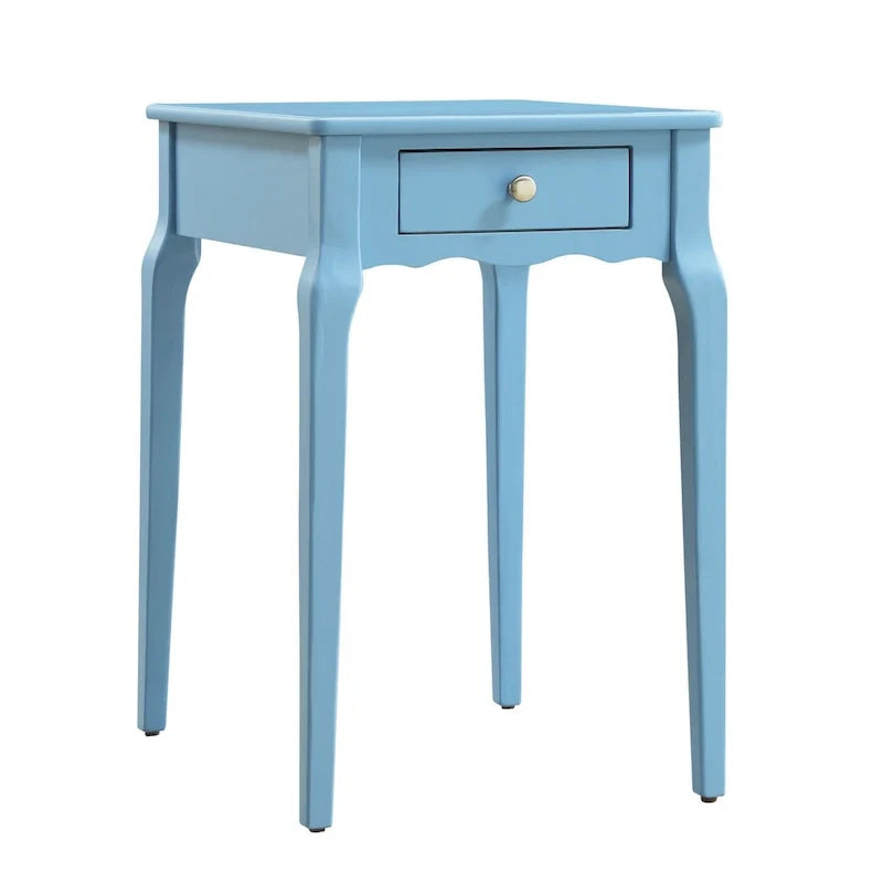 Table d’appoint en bois avec rangement et 1 tiroir