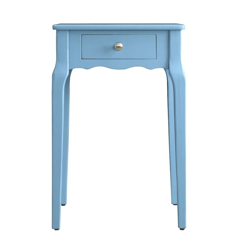 Table d’appoint en bois avec rangement et 1 tiroir