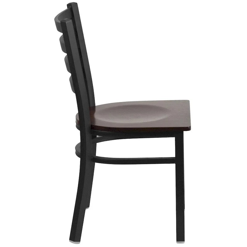 2 Pack Ladder Back Metal Restaurant Chair