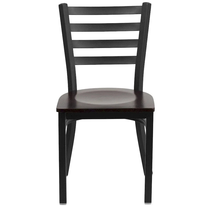 2 Pack Ladder Back Metal Restaurant Chair