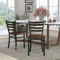 2 Pack Ladder Back Metal Restaurant Chair