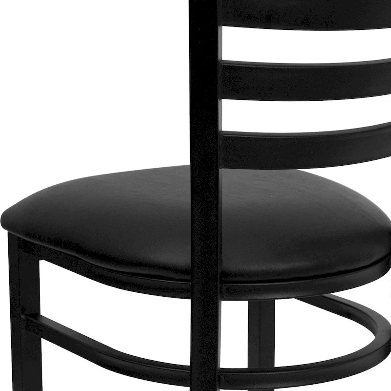 2 Pack Ladder Back Metal Restaurant Chair