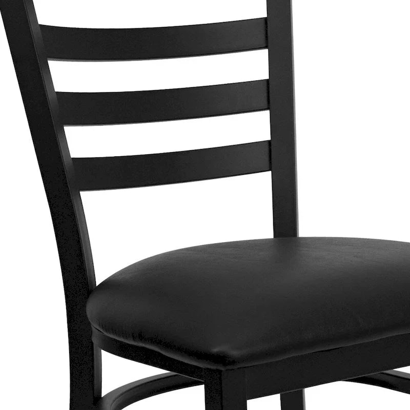 2 Pack Ladder Back Metal Restaurant Chair