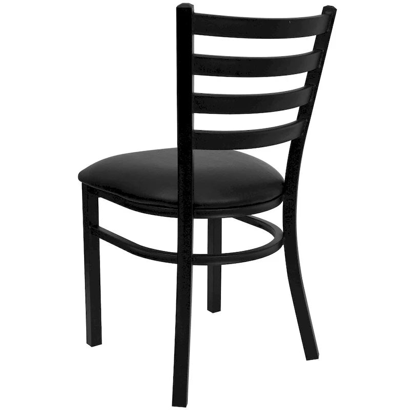 2 Pack Ladder Back Metal Restaurant Chair