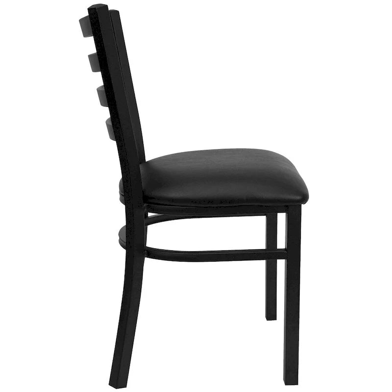 2 Pack Ladder Back Metal Restaurant Chair