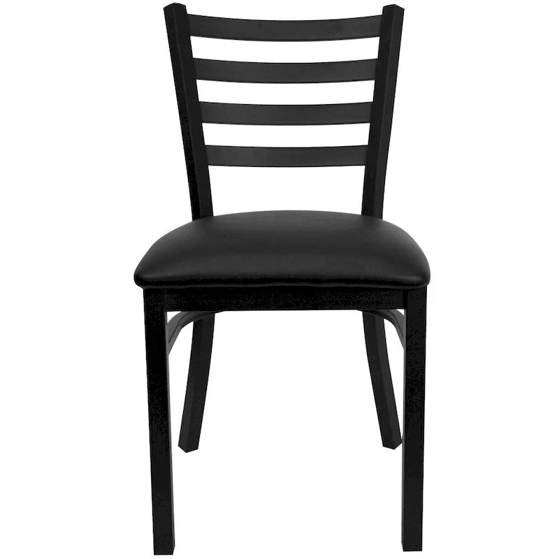 2 Pack Ladder Back Metal Restaurant Chair