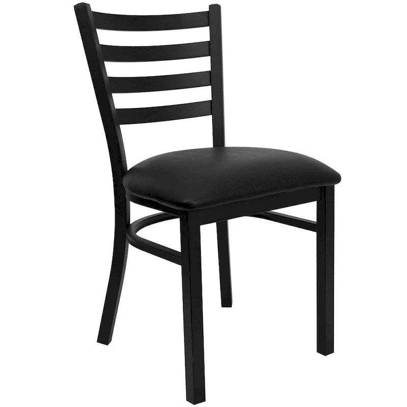 2 Pack Ladder Back Metal Restaurant Chair