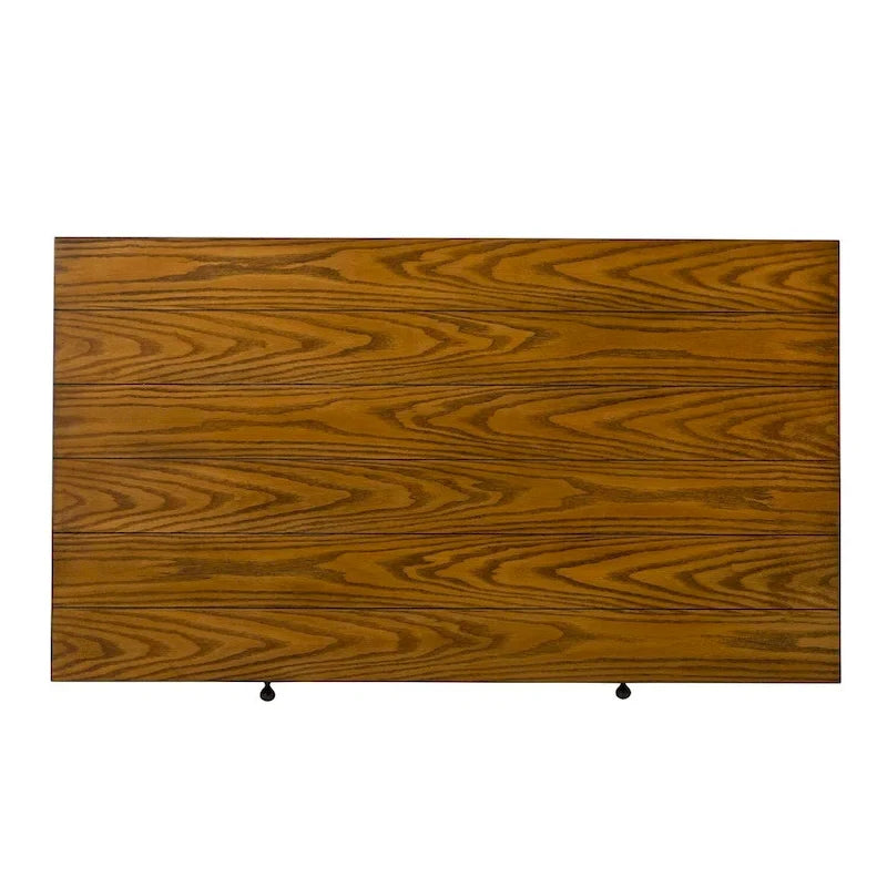 Rustikaler Couchtisch aus Holz mit 2 Schubladen und offenem Ablagefach, Wohnzimmertisch im Landhausstil