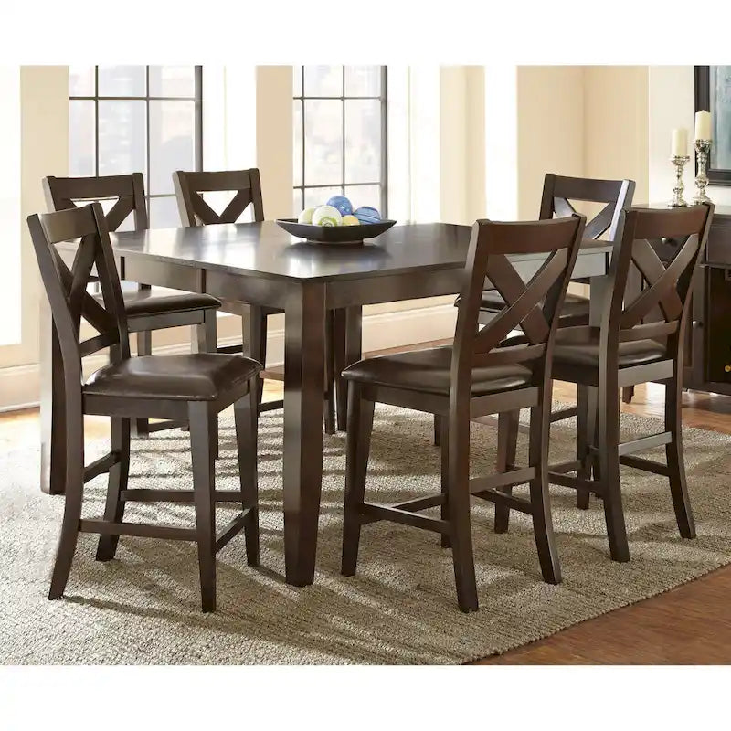 Mesa de altura de barra con extensión autoalmacenable