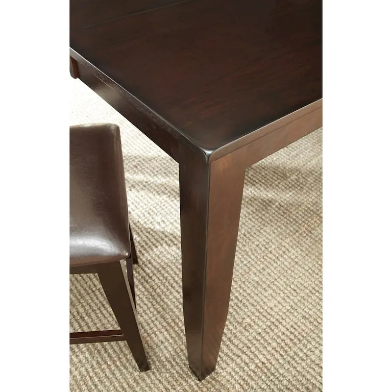 Mesa de altura de barra con extensión autoalmacenable