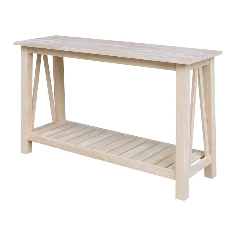 Farmhouse Blue White A-Frame Console Table