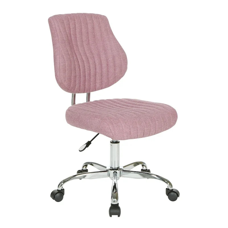 Chaise de bureau pivotante en tissu gris, pour le télétravail à la maison
