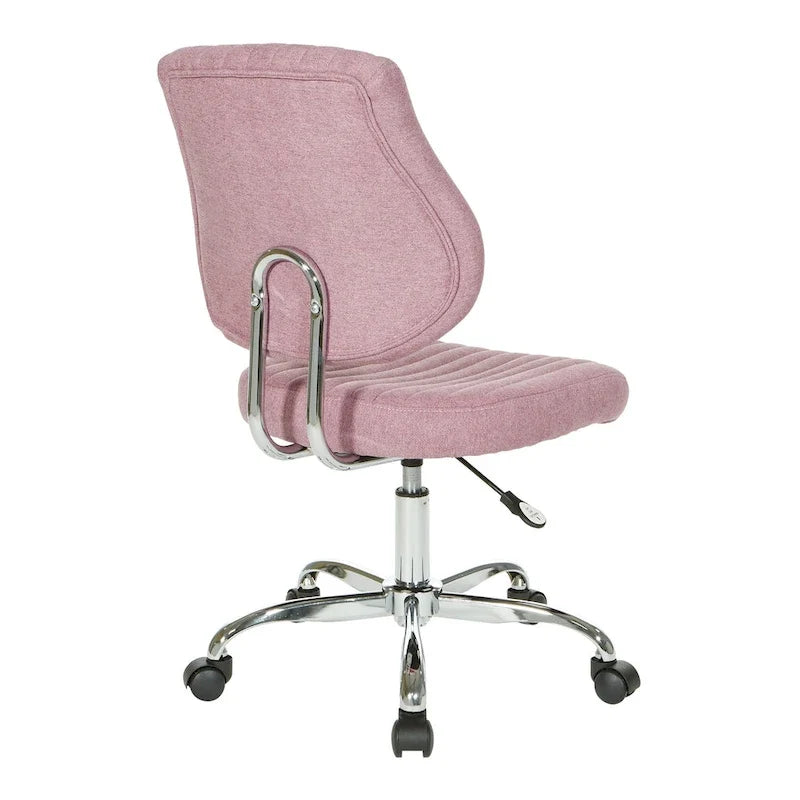 Chaise de bureau pivotante en tissu gris, pour le télétravail à la maison