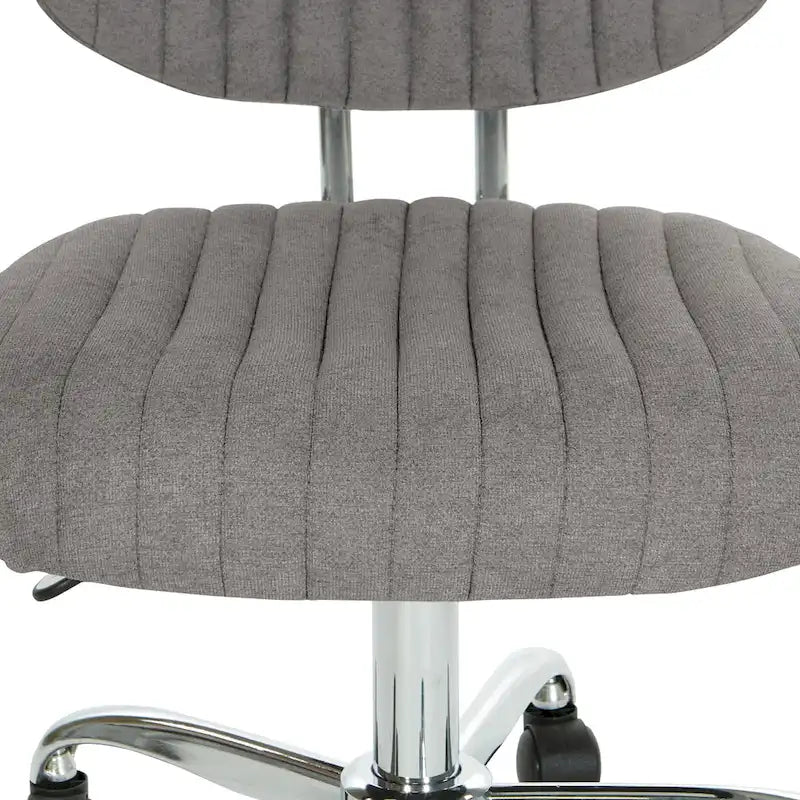 Chaise de bureau pivotante en tissu gris, pour le télétravail à la maison