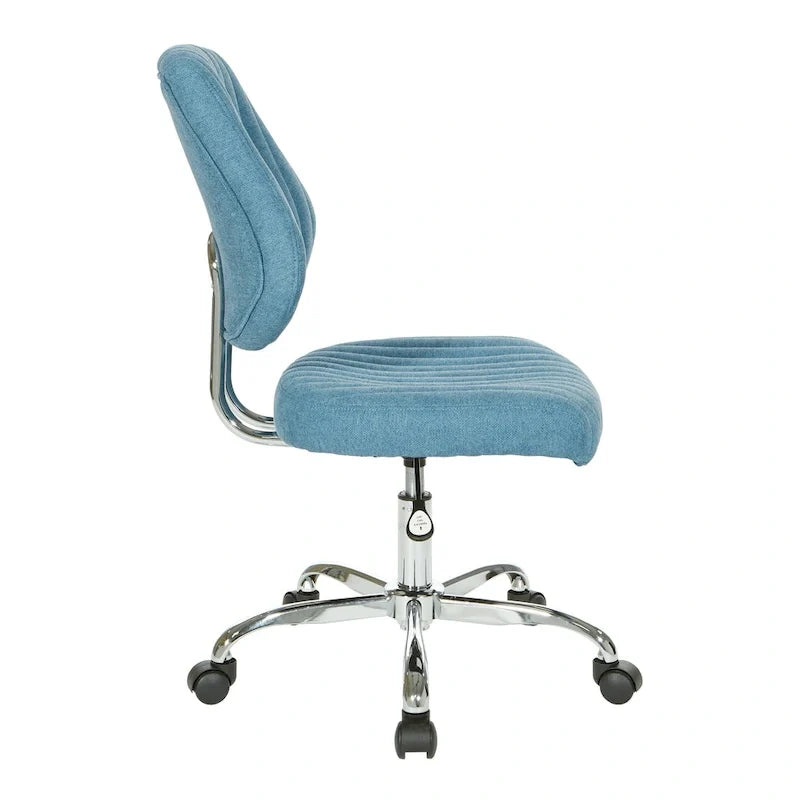 Chaise de bureau pivotante en tissu gris, pour le télétravail à la maison