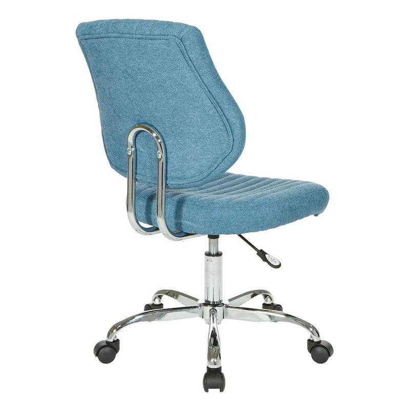 Chaise de bureau pivotante en tissu gris, pour le télétravail à la maison