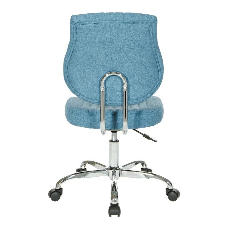 Chaise de bureau pivotante en tissu gris, pour le télétravail à la maison