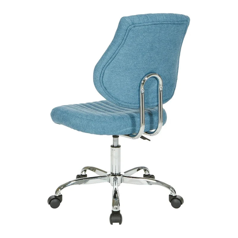 Chaise de bureau pivotante en tissu gris, pour le télétravail à la maison