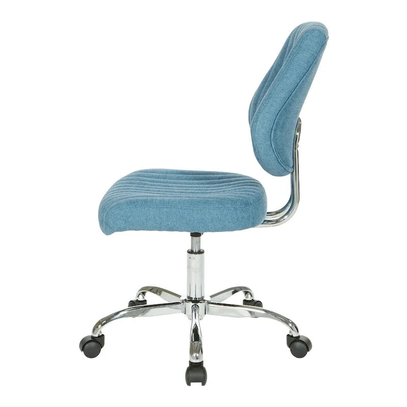 Chaise de bureau pivotante en tissu gris, pour le télétravail à la maison