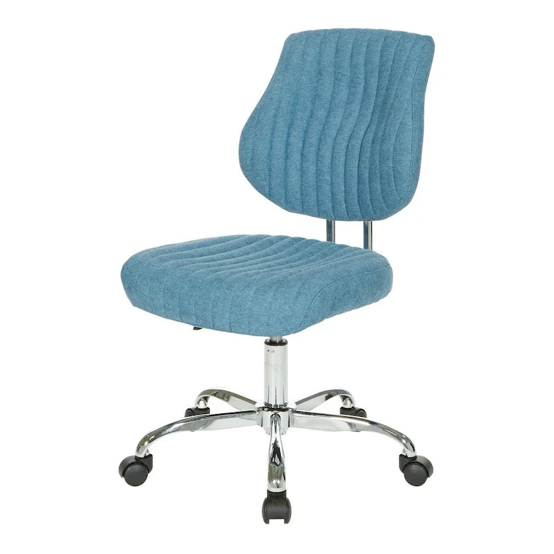 Chaise de bureau pivotante en tissu gris, pour le télétravail à la maison